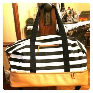 DSW Striped Overnight Bag NEW